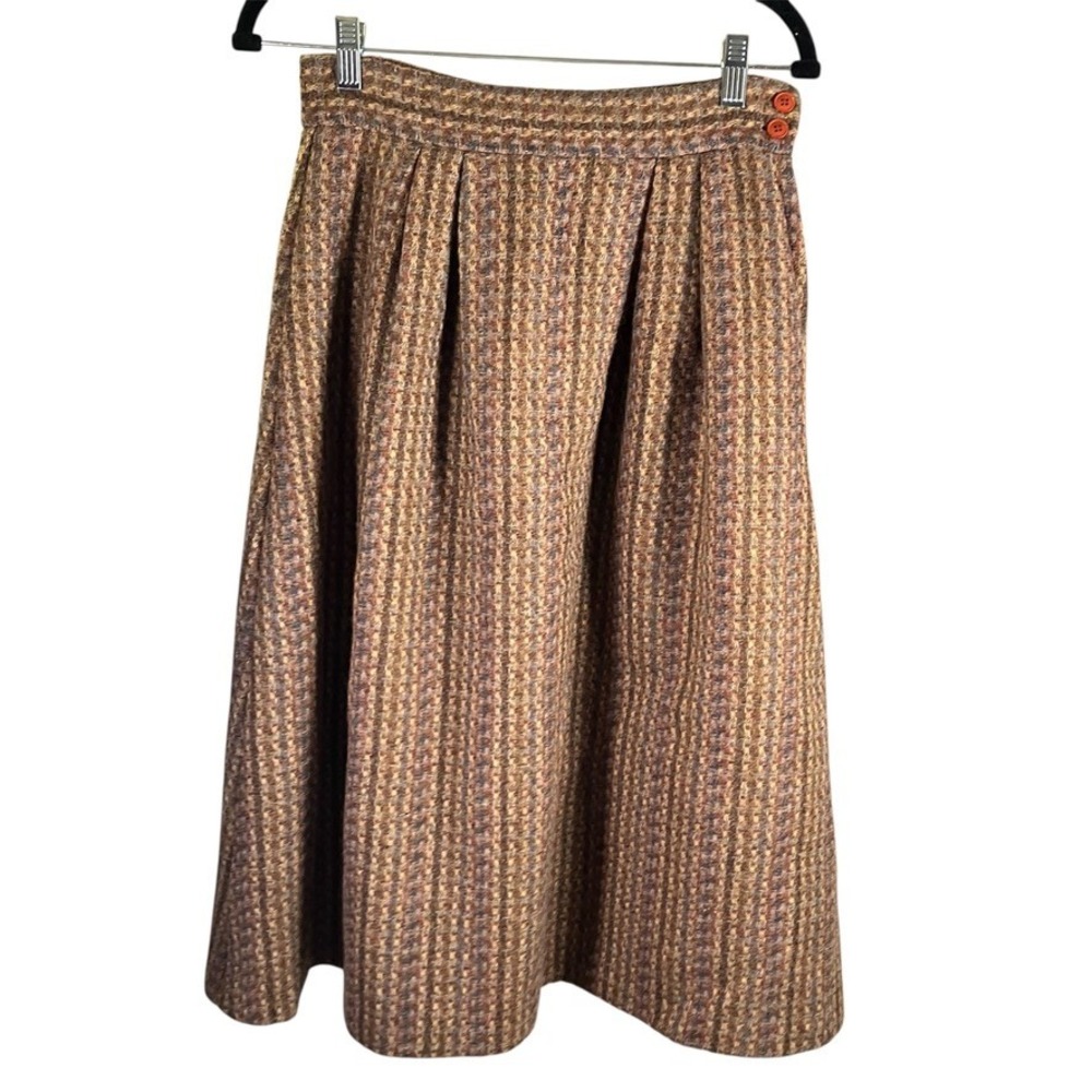 Hunter Sportswear wool Midi Skirt Size 10 USA Made Vintage‎ Houndstooth 4